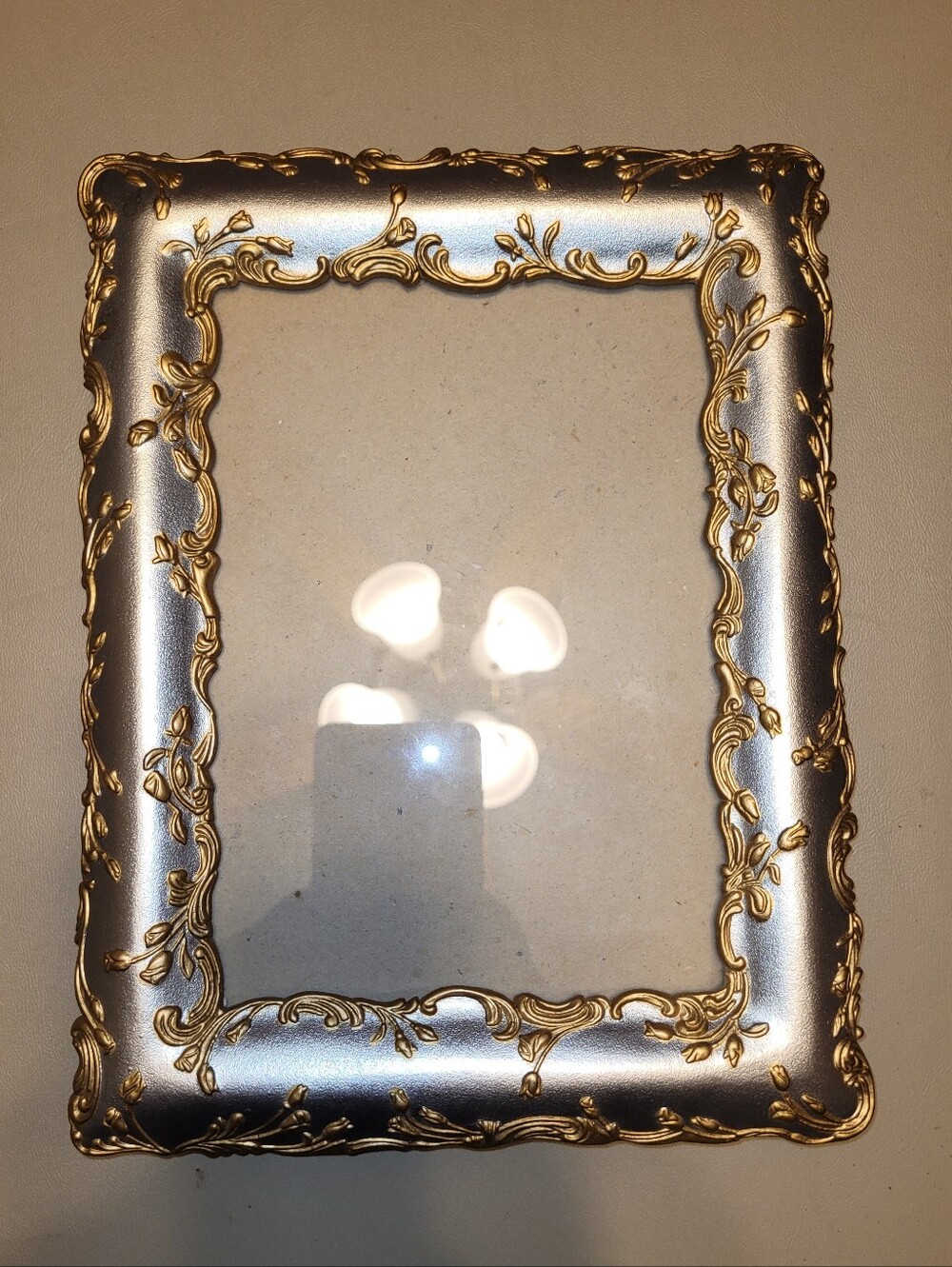 Burnes Gold-Trim Silver Decorative Frame - Home Accents